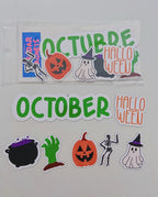 October Fall / Halloween Calendar Magnets