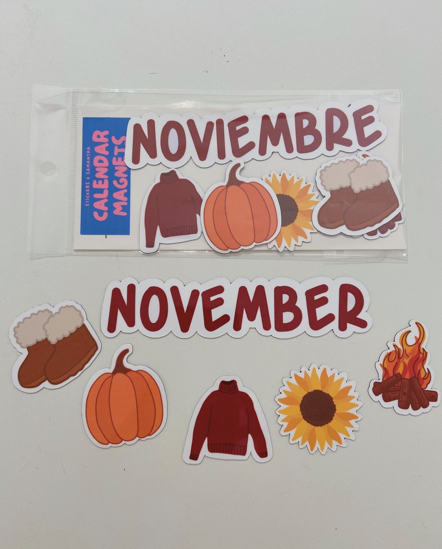 November Fall / Thanksgiving Calendar Magnets