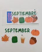 September Fall Calendar Magnets