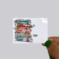 Wonderful Time Christmas Gift Tag Sticker