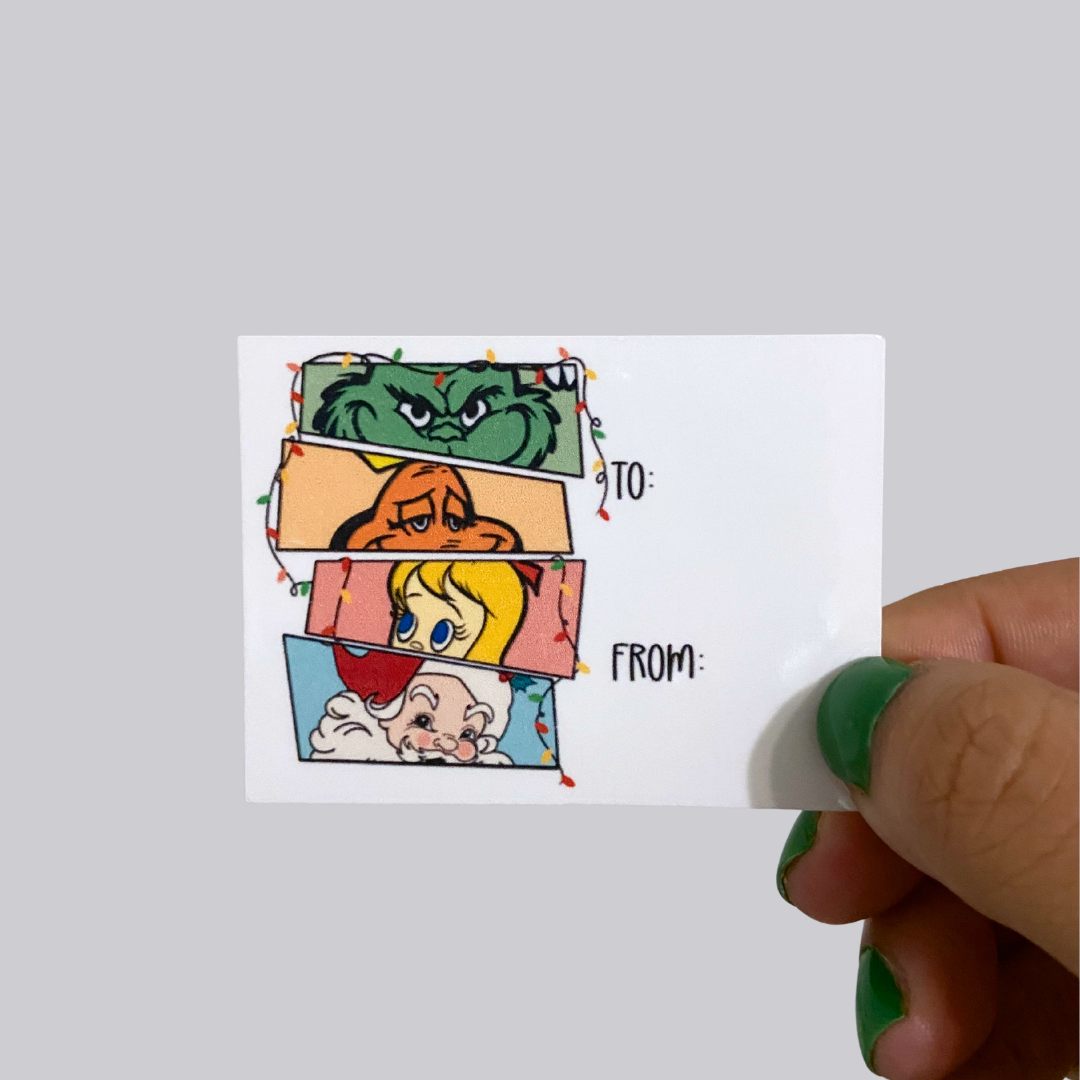 Christmas Characters Christmas Gift Tag Sticker