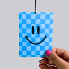 Smiley Face Checker Hanging Car Air Freshener | Car Accessory