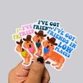 I've Got Friends In Low Places Blonde Sticker / Magnet