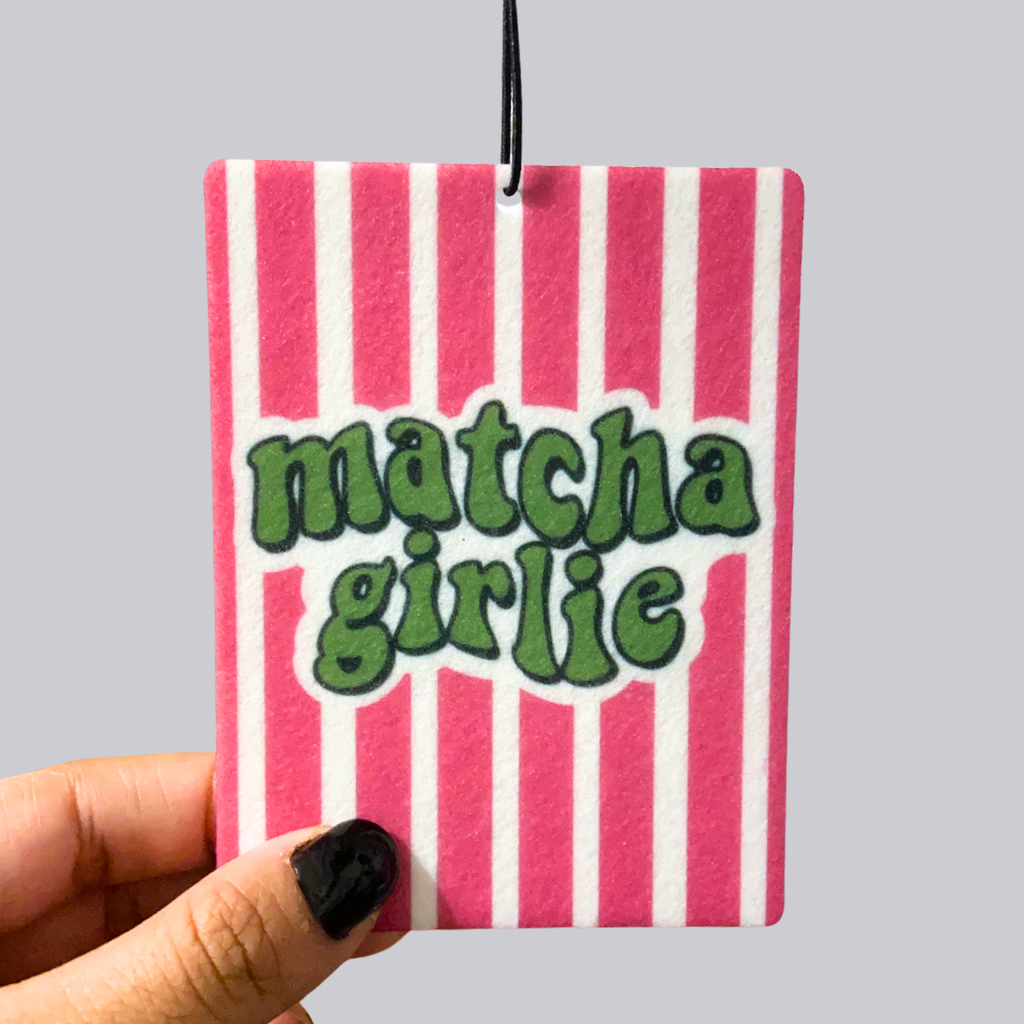 Matcha Girlie Car Accessory Bundle  | Keychain, Car Coaster Set and Air Freshener Fragrance (Copy)