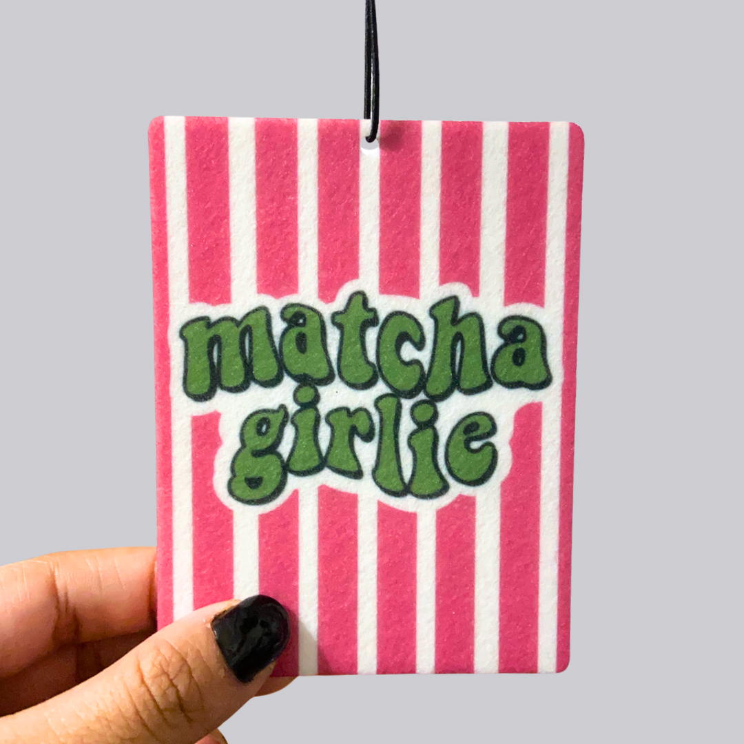 Matcha Girlie Car Accessory Bundle  | Keychain, Car Coaster Set and Air Freshener Fragrance (Copy)