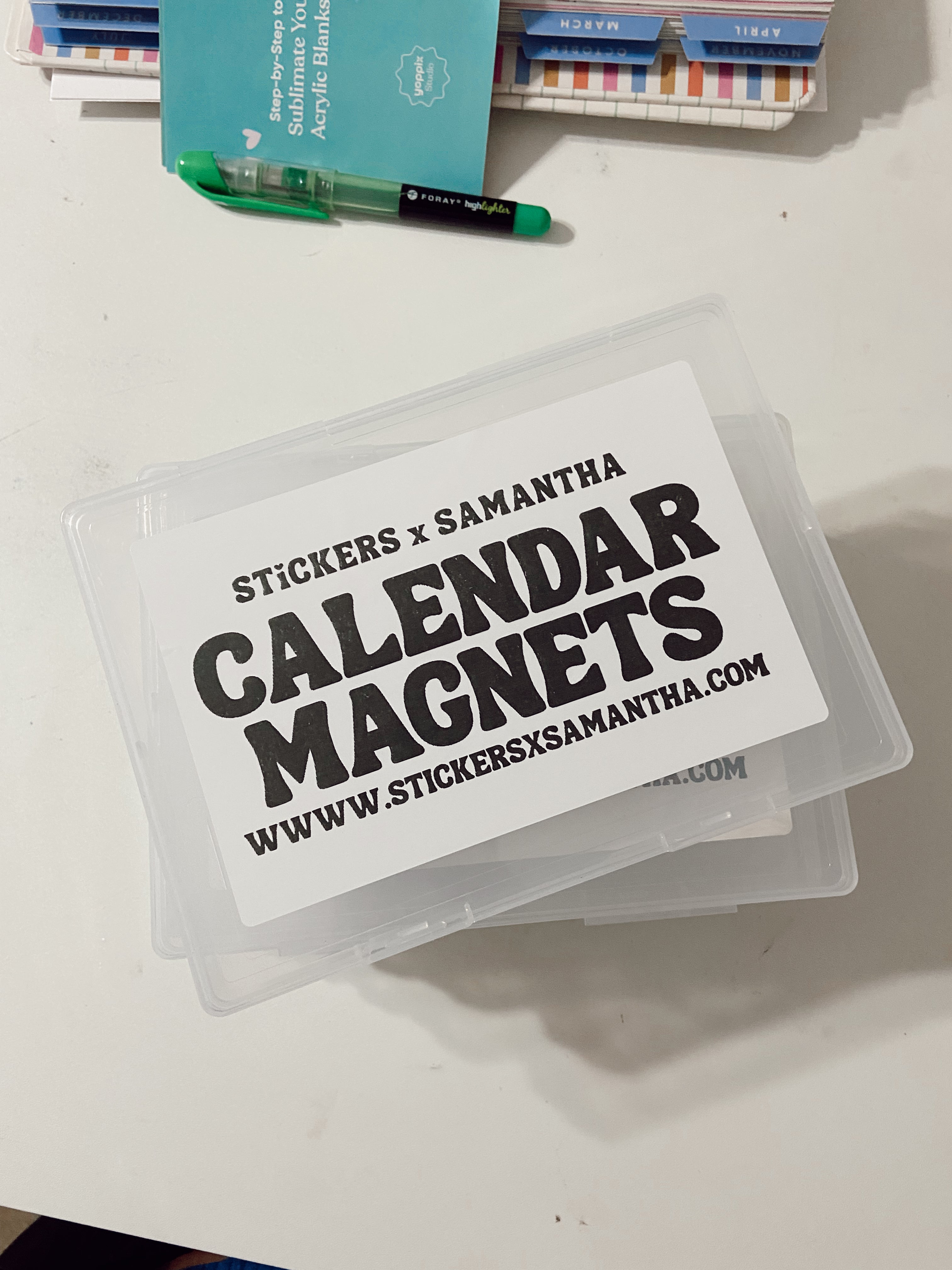 Calendar Magnet Storage Container