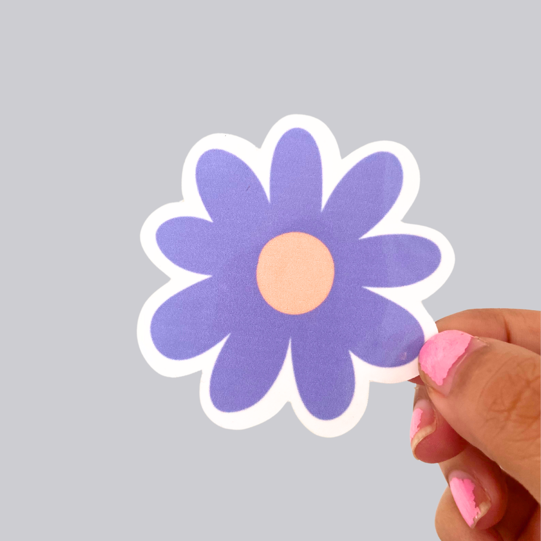 Purple Flower Sticker / Magnet