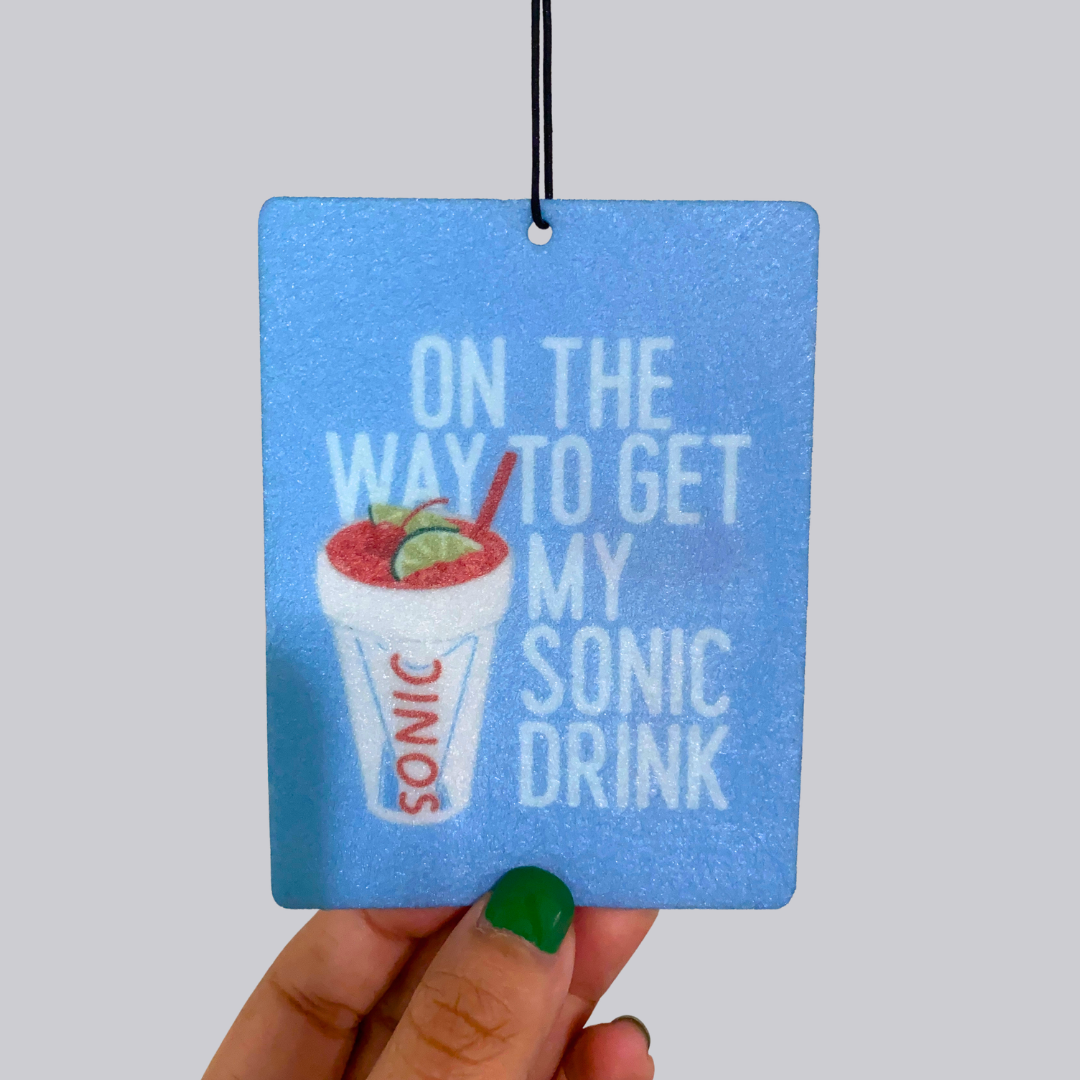 On the Way..Cherry Soda Hanging Car Air Freshener