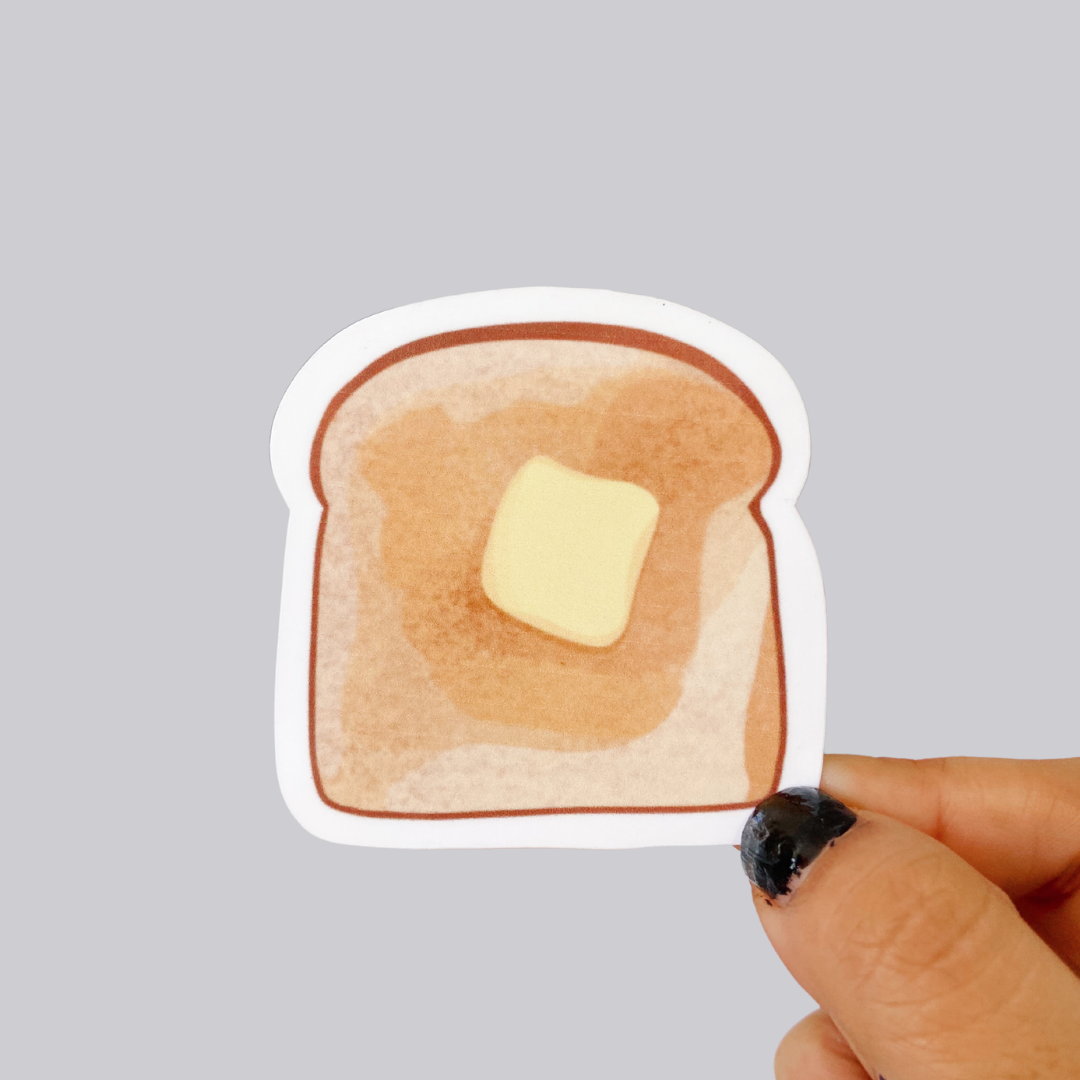 Buttered Toast Sticker / Magnet