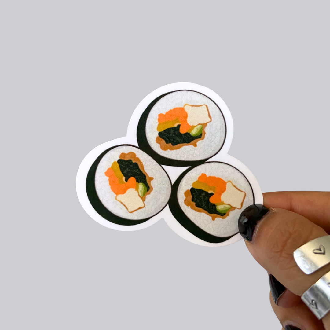 Sushi Rolls Waterproof Sticker / Magnet