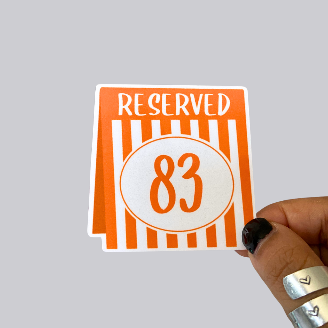 Whata Table Tent Waterproof Sticker / Magnet