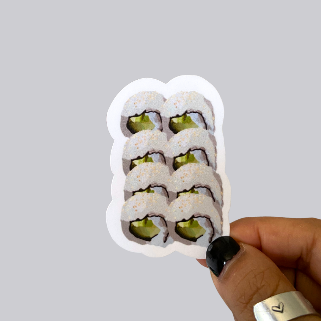 Sushi Plate Waterproof Sticker / Magnet