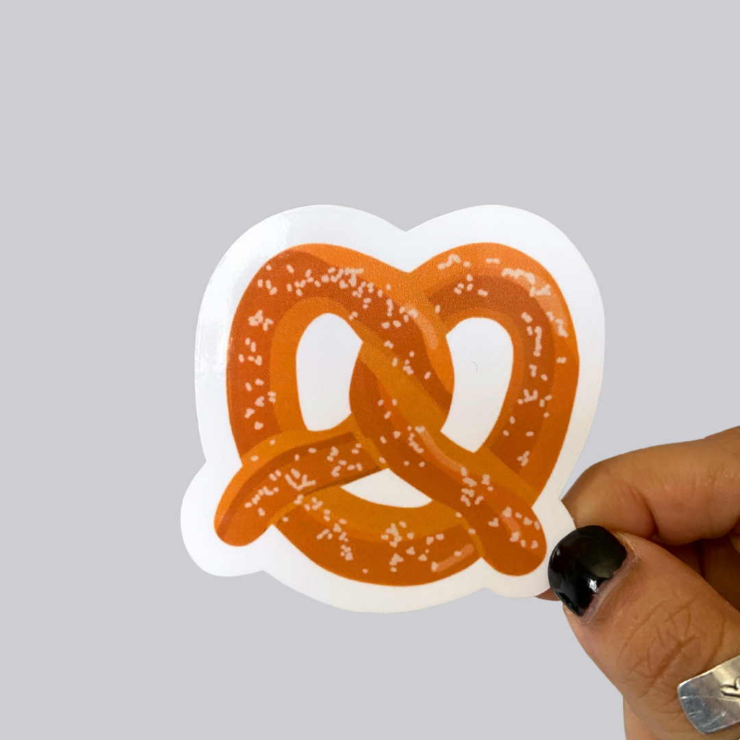 Pretzel Waterproof Sticker / Magnet