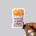Sweet Tea & Waffle Fries Waterproof Sticker / Magnet