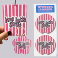 Iced Latte Girlie Car Accessory Bundle  | keychain, Car Coaster Set and Air Freshener Fragrance
