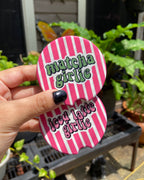 Iced Latte Girlie Ceramic Car Coasters