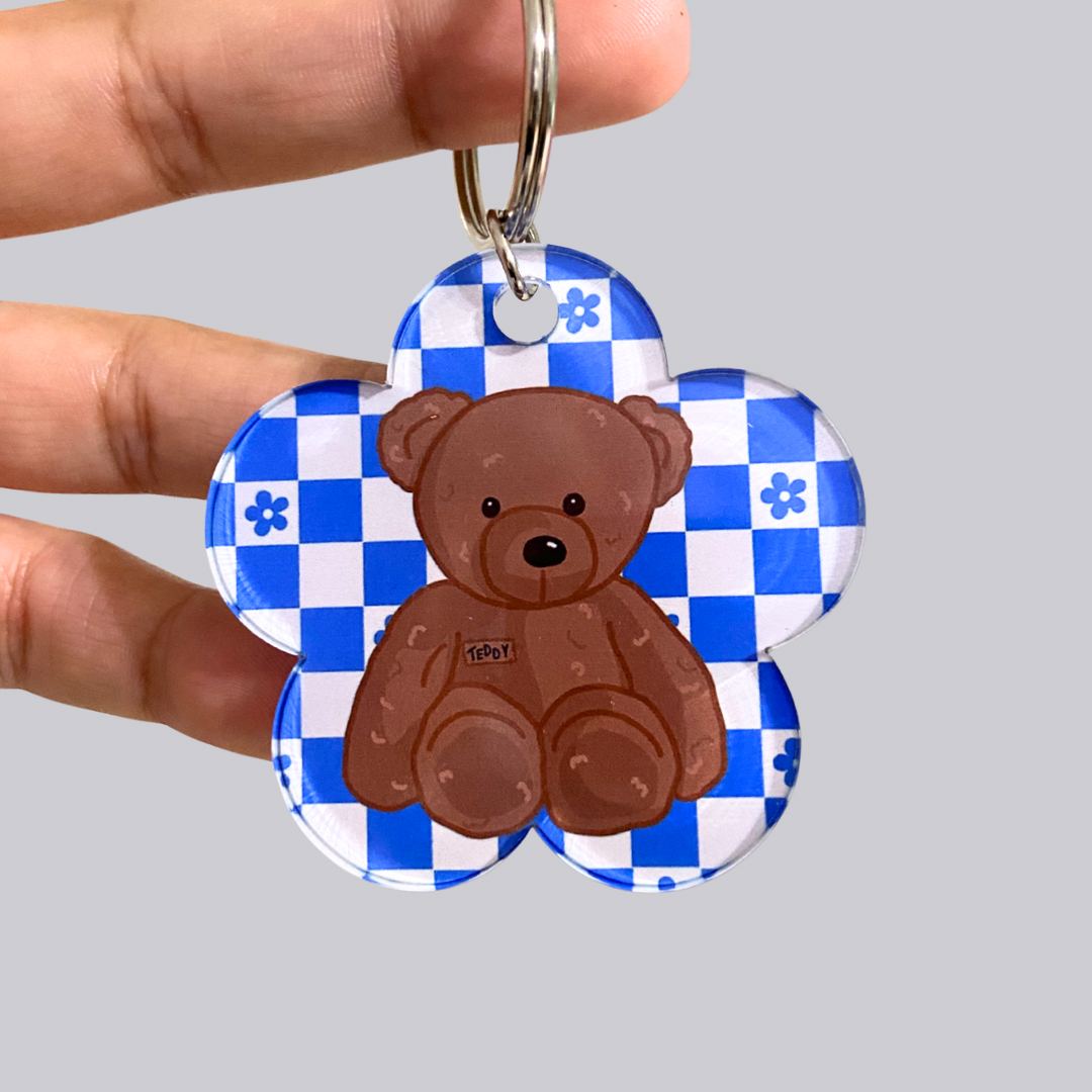 Teddy Bear Acrylic Keychain