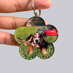 Custom Photo Acrylic Keychain Flower Shape