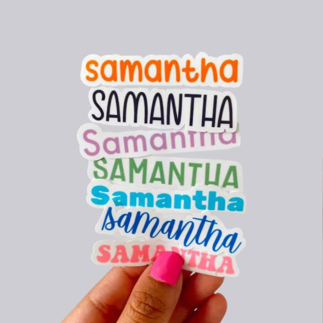 Personalized Name Waterproof Sticker / Magnet