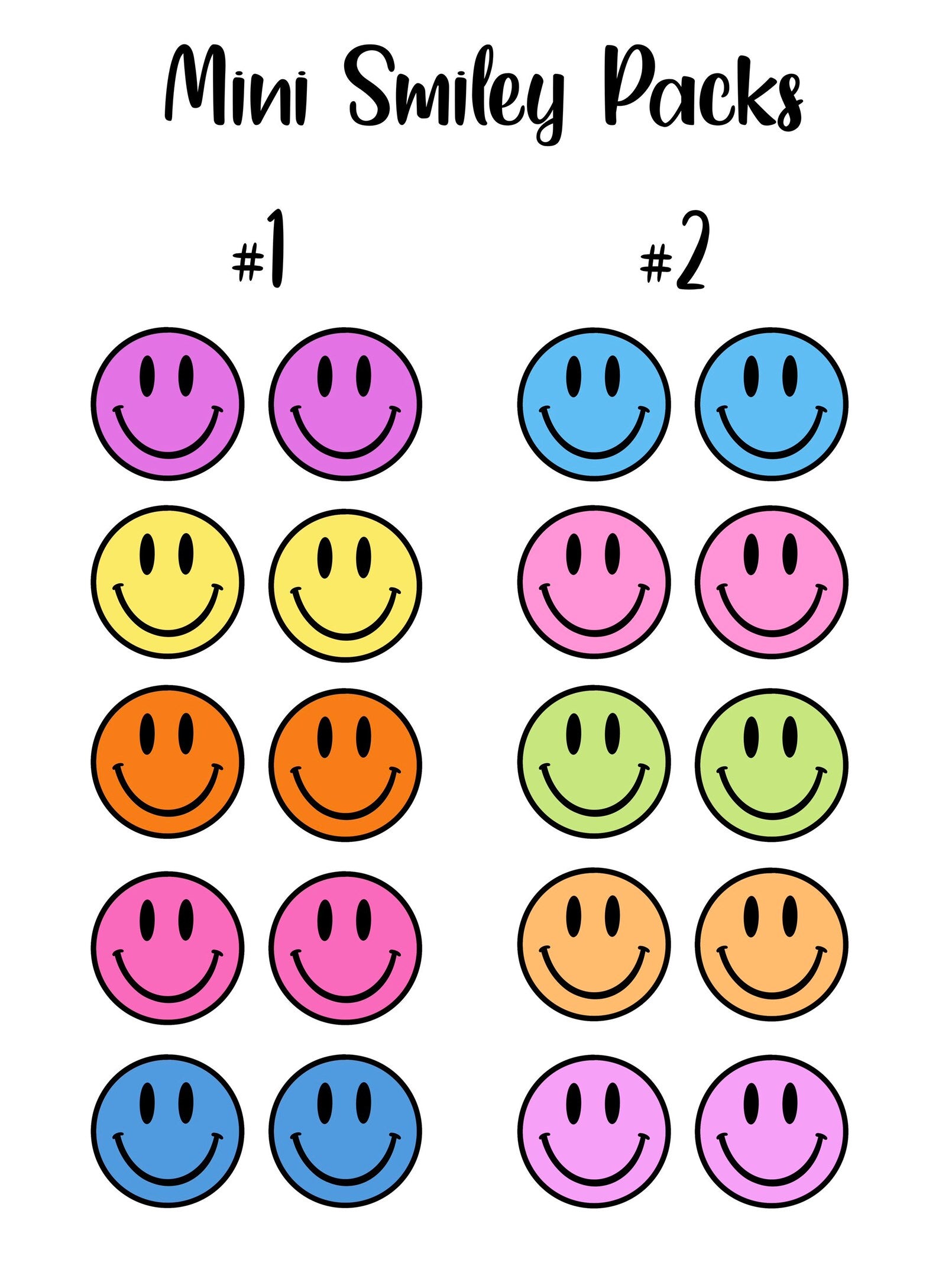 Smiley Face Mini Sticker / Magnet Pack