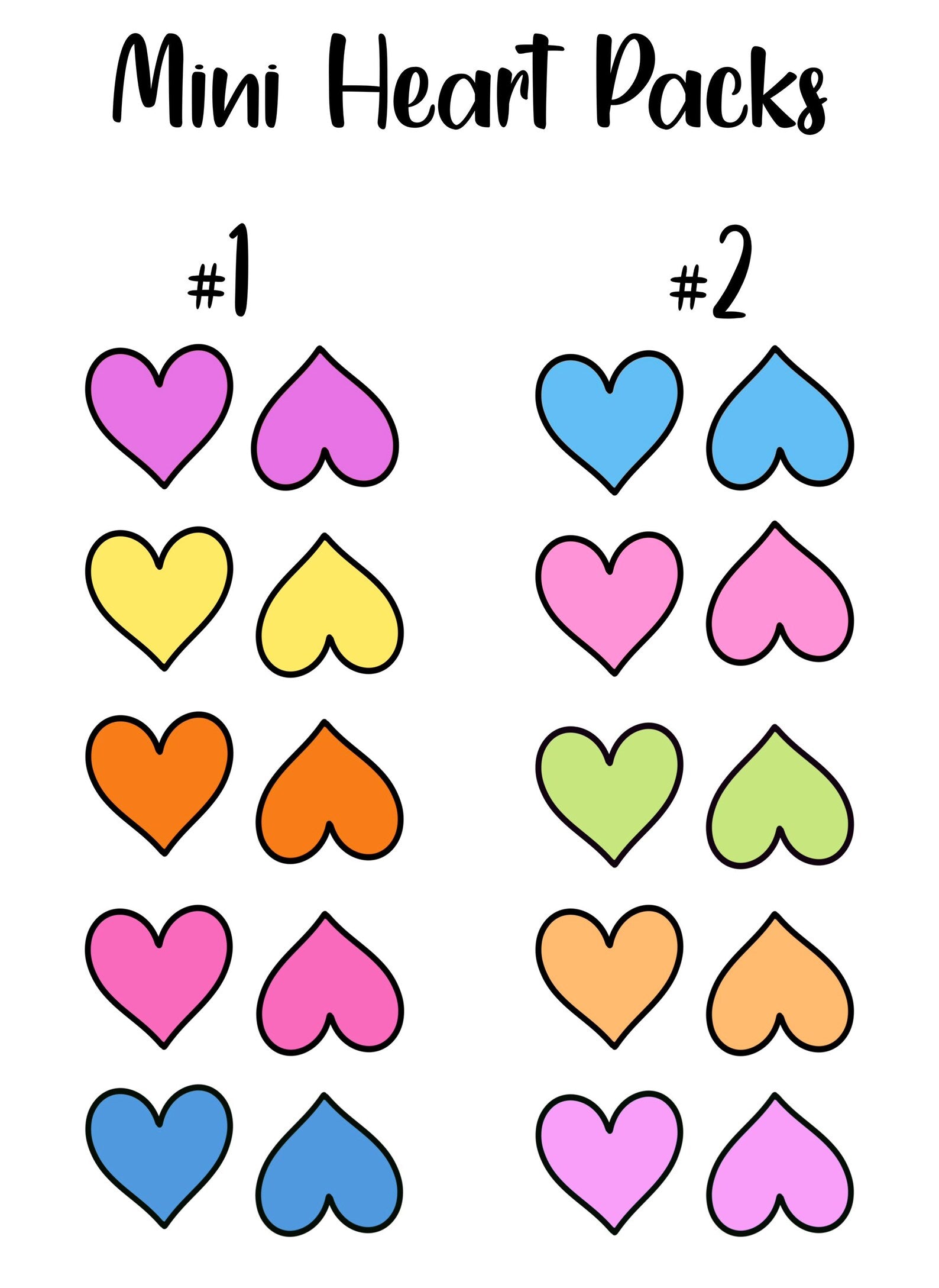 Hearts Mini Sticker / Magnet Pack
