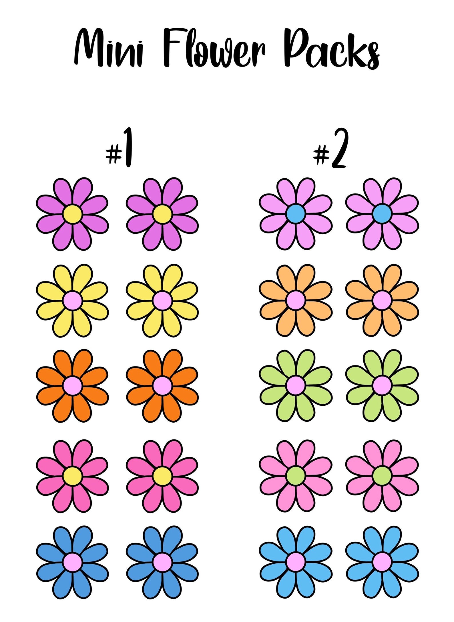 Flowers Mini Sticker / Magnet Pack