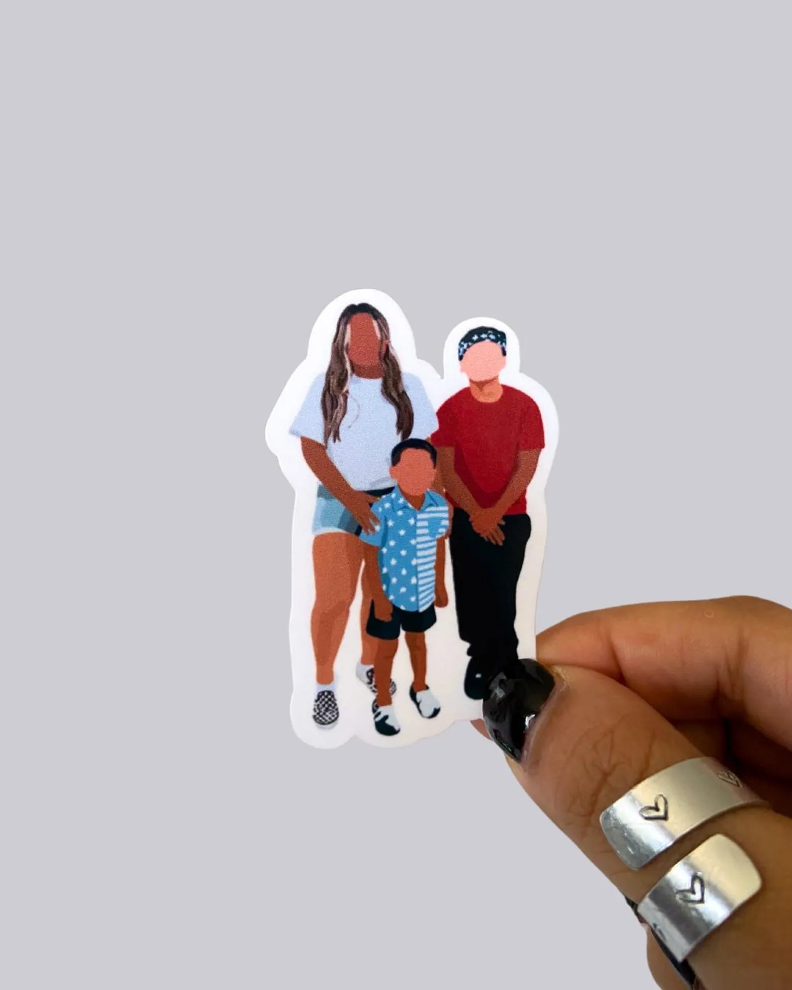 Drawn Portrait Sticker / Magnet