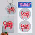 Diet Soda Car Accessory Bundle  | Keychain, Car Coaster Set and Air Freshener Fragrance