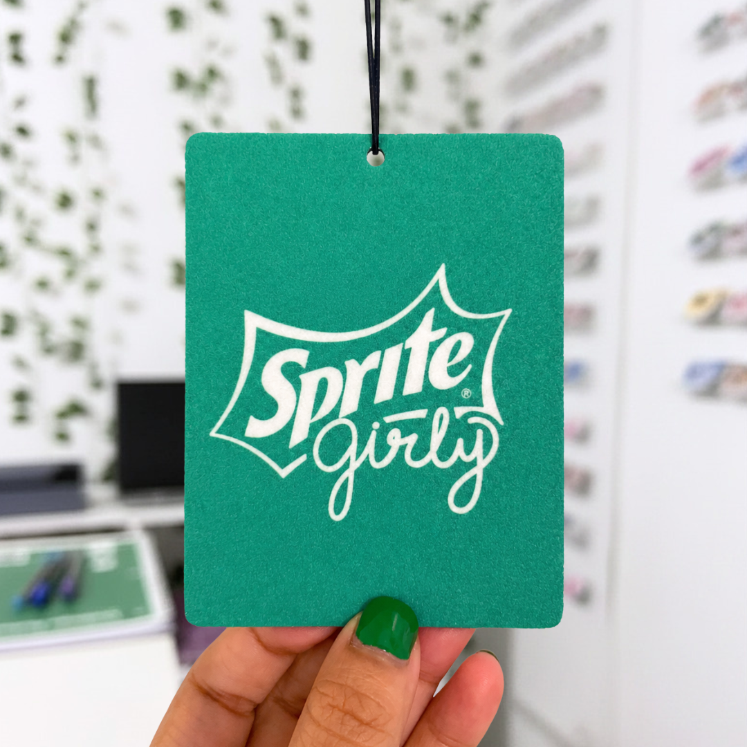 Lemon Lime Soda Girly Car Accessory Bundle