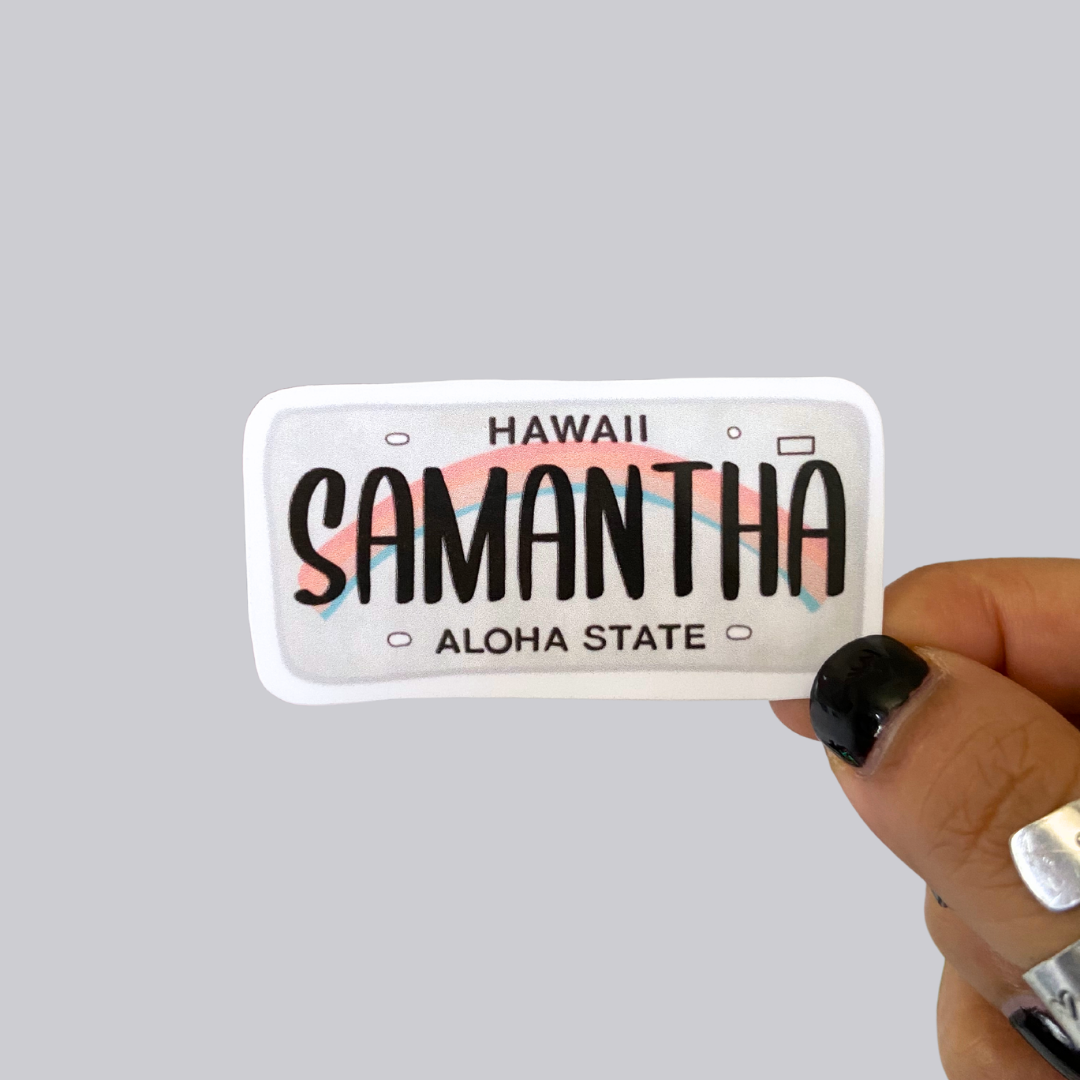 Hawaii Plate Sticker / Magnet